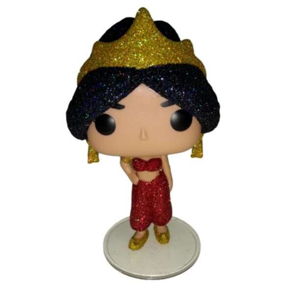 Funko Pop Jasmine 354 Disney Glitter Custom New - Picture 2 of 8